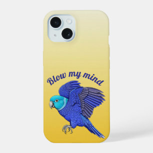 Blue Flying Parrot Yellow Graphic iPhone 15 Case