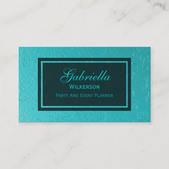 Blue Foil Business Cards (Front)