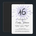 Blue Foil Splash Sweet 16 16th Birthday Party Invitation<br><div class="desc">A modern sweet 16 birthday party invitation with a blue foil splash and the number 16 in modern typography. Send out this chic blue and black 16th birthday party celebration invitation to your family and friends. Simply add your personal details to this sixteenth birthday party invitation. If you need any...</div>