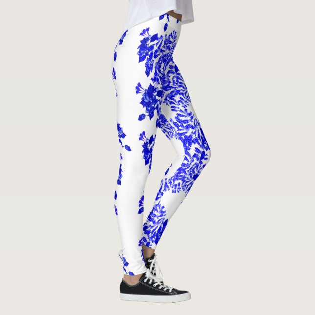 Blue Foliage Leggings (Right)