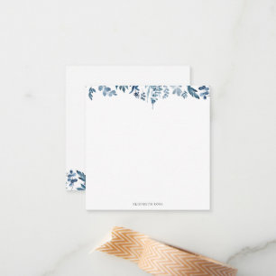 blue foliage personalised notes