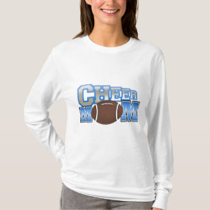Blue Football Cheer Mum T-Shirt