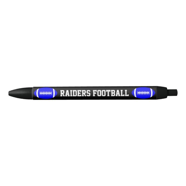 Blue Football Custom Team Name or Text Coach's Pen (Front)
