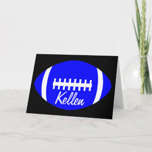 Blue Football Greeting Card