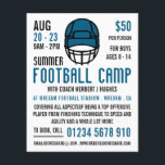 Blue Football Helmet, Football Camp Advertising Flyer<br><div class="desc">Blue Football Helmet,  Football Camp Advertising Flyers By The Business Card Store.</div>