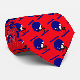 Blue Football Helmet on Red Necktie