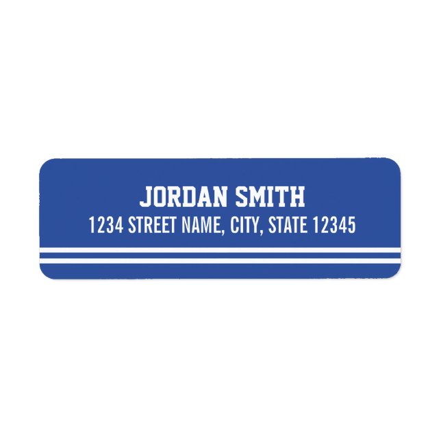 Blue Football Jersey - Sports Theme Birthday Party (Front)