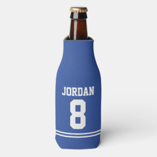 Blue Football Jersey - Sports Theme Birthday Party Bottle Cooler
