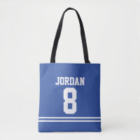 Blue Football Jersey with Custom Name and Number