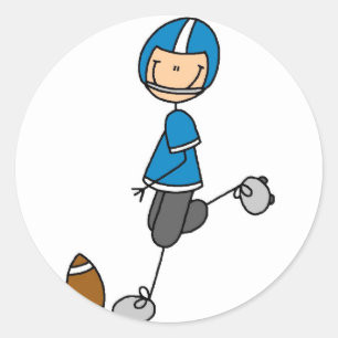 Blue Football Player Sticker