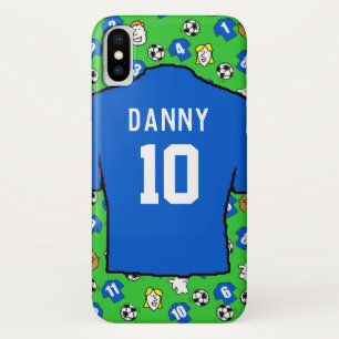 Blue Football Shirts Design. Case-Mate iPhone Case