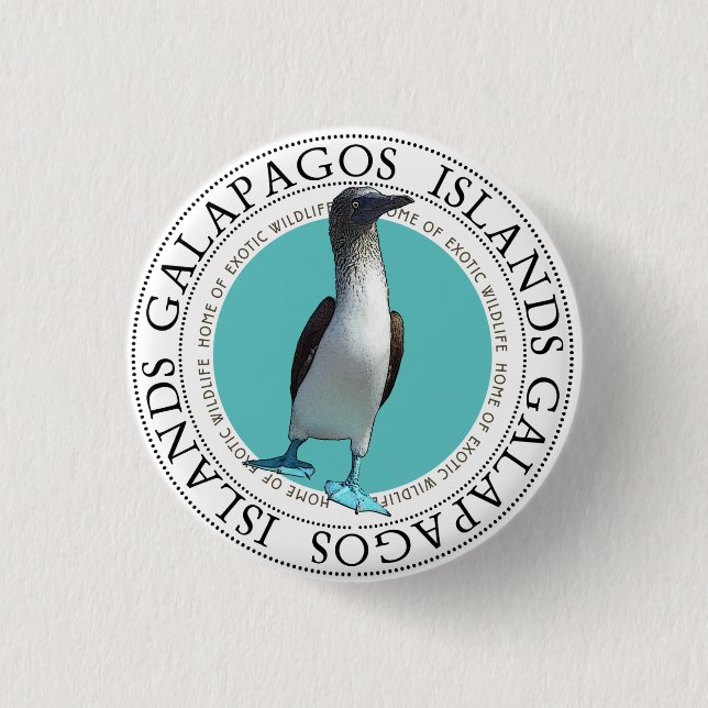 Blue Footed Booby 3 Cm Round Badge (Front)