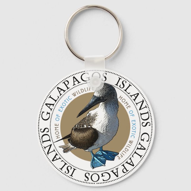 Blue Footed Booby Key Ring (Front)