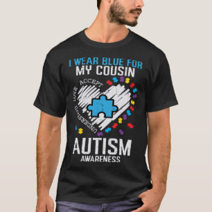Blue For Cousin Autism Awareness ASD Family Boys G T-Shirt
