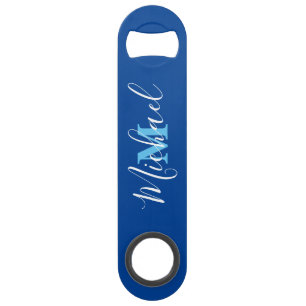 Blue for Men Personalised Speed Bottle Opener