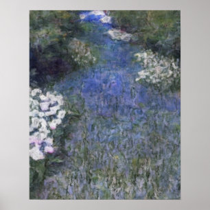 Blue Forest Path Impressionist Oilpaint Poster
