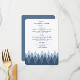 Blue Forest Range Woodland Wedding Menu