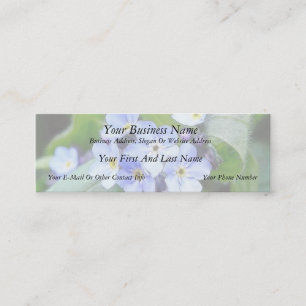Blue Forget Me Not Flowers Mini Business Card