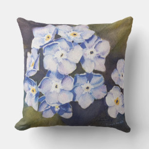 BLUE FORGET-ME-NOT FLOWERS PATIO CUSHION