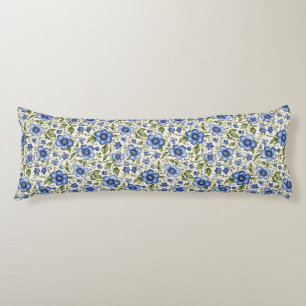 Blue Forget-Me-Nots Floral Fleece Body Cushion