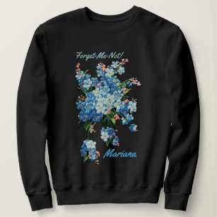 Blue Forget-Me-Nots - Personalised Sweatshirt