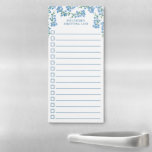 Blue Forget Me Nots Shopping List Magnetic Notepad<br><div class="desc">Magnetic shopping list with pretty forget-me-not flowers in blue. Add your name and the purpose of the list. The shopping list features practical check-boxes in blue.</div>