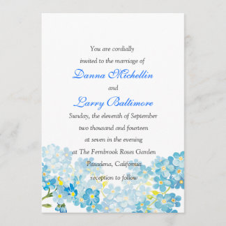 Blue Forget Me Not's Wedding Invitation