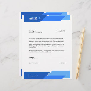 Blue Formal Company Letterhead