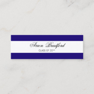 Blue Formal Graduation Name Card Enclosure