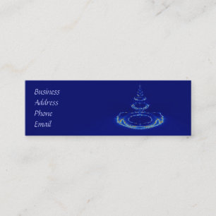 Blue fountain mini business card