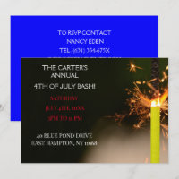 Blue Fourth of July  Independence Day Sparkler