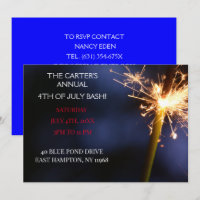 Blue Fourth of July  Independence Day  Sparkler