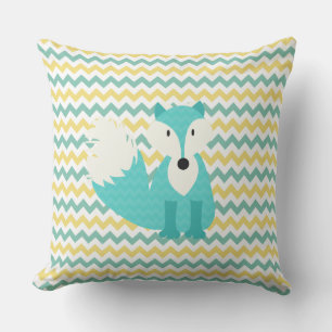 Blue Fox Chevron Stripe Outdoor Pillow