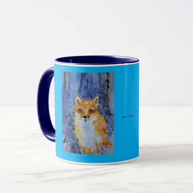 Blue Fox Mug (Front Left)