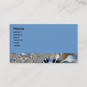 blue fractal business card