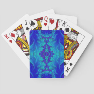 Blue Fractal Design Playing Cards ~ Original