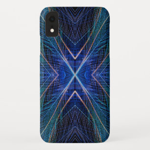 Blue Fractal Feather Design Case-Mate iPhone Case