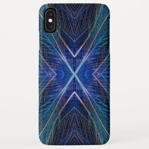 Blue Fractal Feather Design Case-Mate iPhone Case