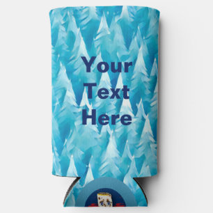 Blue Fractal Forest Can Cooler