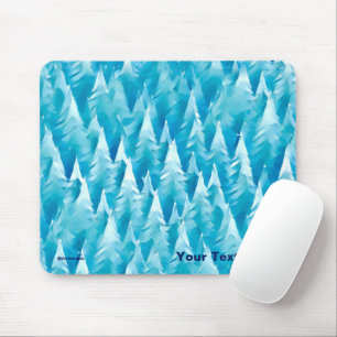 Blue Fractal Forest Mouse Pad