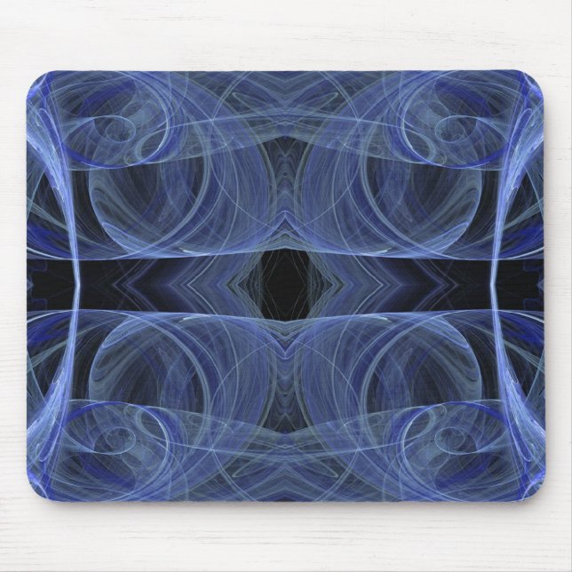 Blue Fractal Mousepad (Front)
