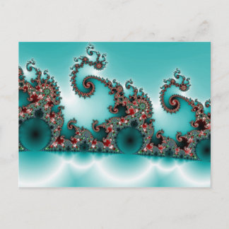 Blue Fractal Postcard