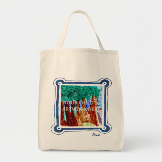 Blue Frame Grocery Tote  $15.95