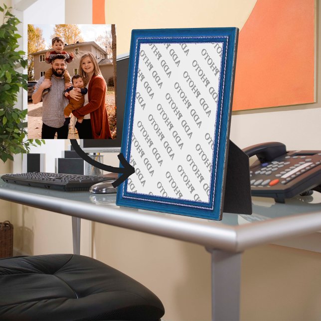 Blue Frame Image Add Your Photo Plaque (Blue Frame Image Add Your Photo Plaque)