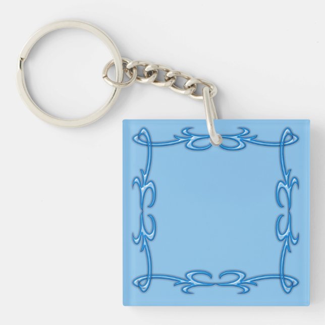 Blue frame key ring (Front)