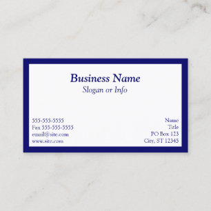 Blue Framed Business Card
