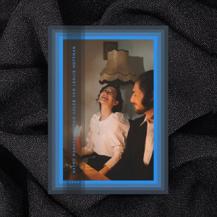 Blue Framed Holiday Card