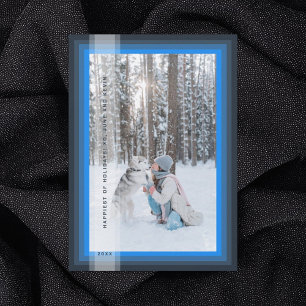 Blue Framed Holiday Card