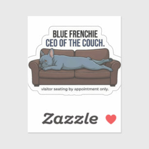 Blue French Bulldog CEO of the Couch Funny Dog Mom
