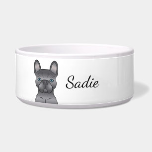 Blue French Bulldog / Frenchie Cartoon Dog & Name